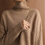 Natalie | Gemütlicher Zopfmuster Rollkragenpullover