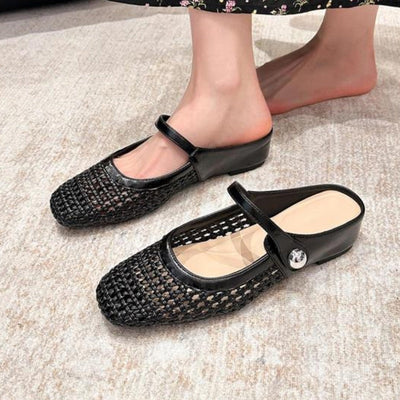 Goldie Geflochtene Mary Jane Mules