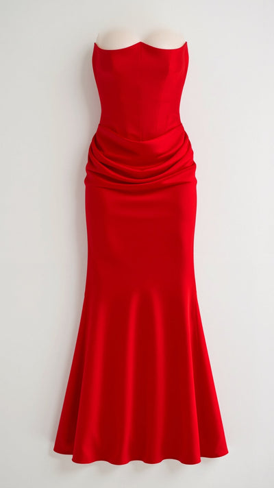 Maria | Damen Säulen Maxi Kleid für Hochzeitsgäste