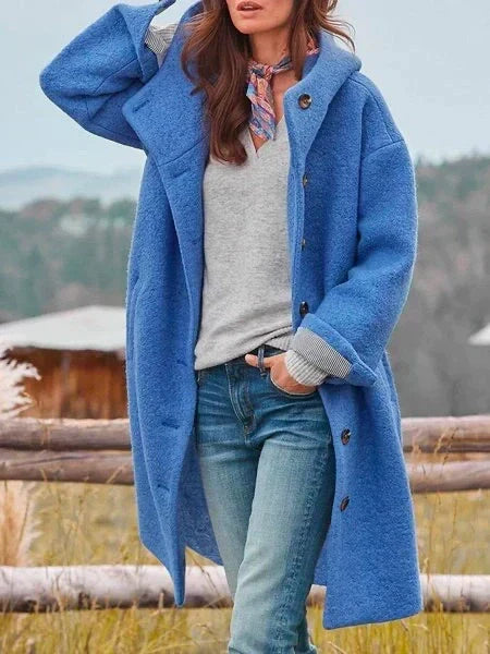 Selina | Damen Oversize Wintermantel mit Knopfleiste
