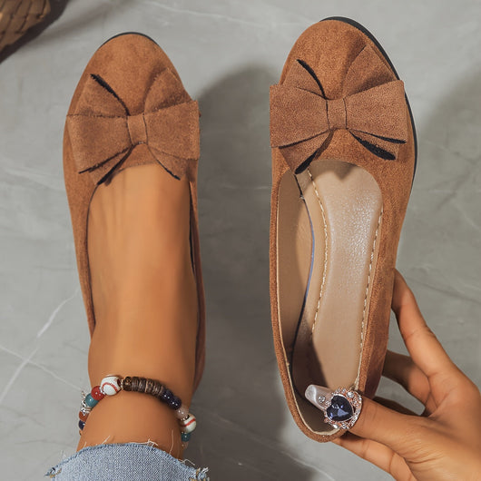 Maisie Wildleder Ballerinas mit Schleife