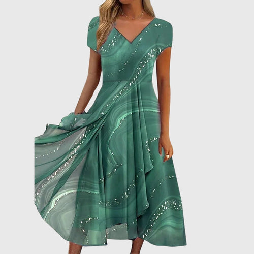 Aubrielle | Fließendes Lässiges Midikleid