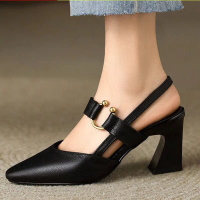 Hanna | Damen Mary Jane Pumps Mit Blockabsatz Und Fersenriemen