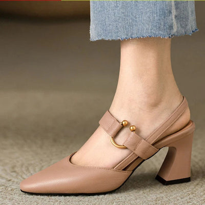 Hanna | Damen Mary Jane Pumps Mit Blockabsatz Und Fersenriemen