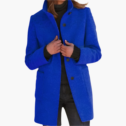 Jessica | Damen Winter Mantel mit Langem Ärmel im Klassischen Stil