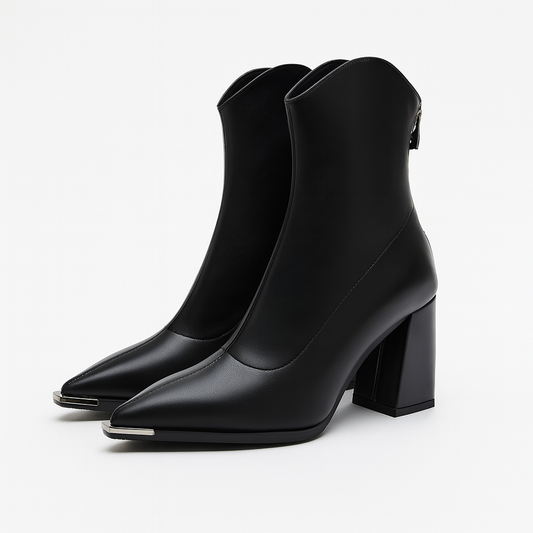 Angela | Damen-Frühjahrs-Stiefeletten mit spitzer Kappe und Absatz