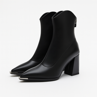 Angela | Damen-Frühjahrs-Stiefeletten mit spitzer Kappe und Absatz