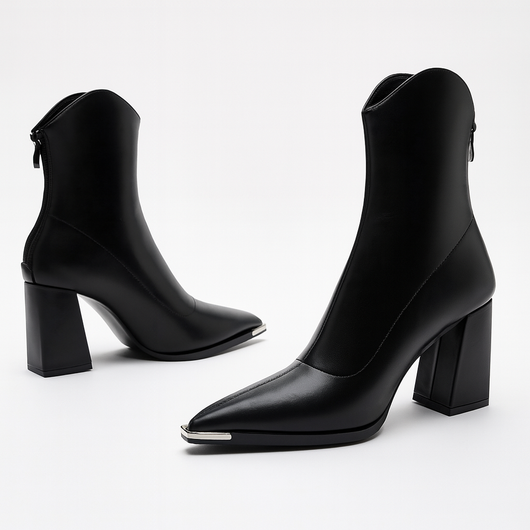 Angela | Damen-Frühjahrs-Stiefeletten mit spitzer Kappe und Absatz