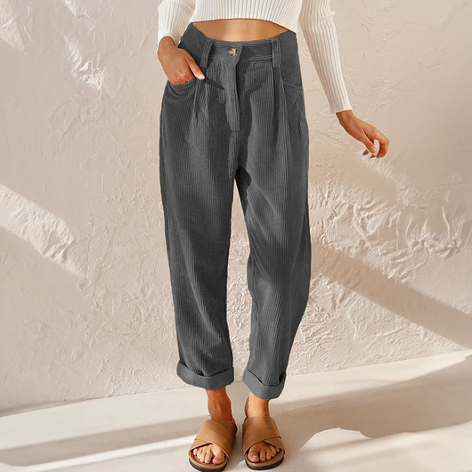 Kerstin | Damen Sommer Hose Mit Hoher Taille Und Weitem Bein