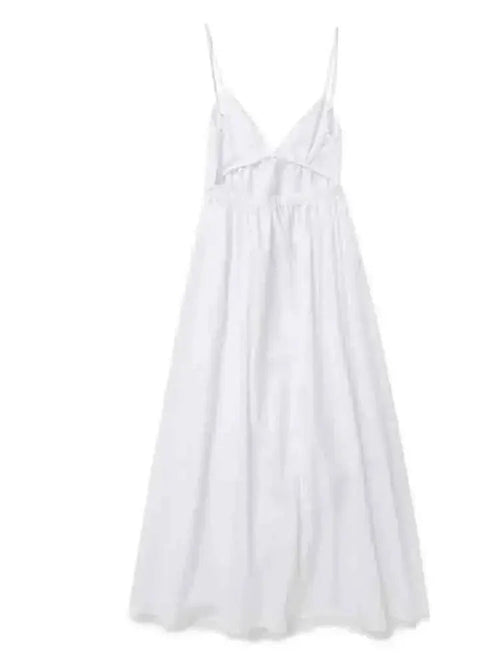 Lauren | Elegantes weißes Midikleid