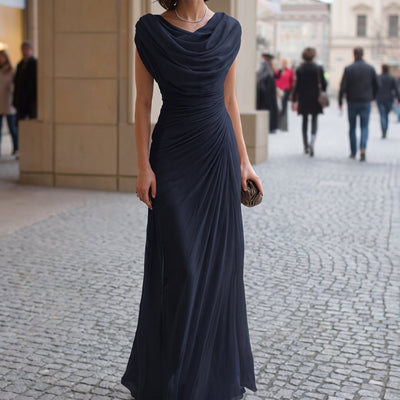 Jana | Damen Falten Maxi Kleid für Hochzeitsgäste