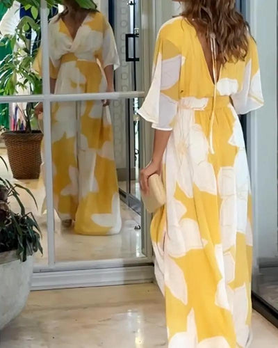 Demi | Leichtes Geblümtes Maxikleid