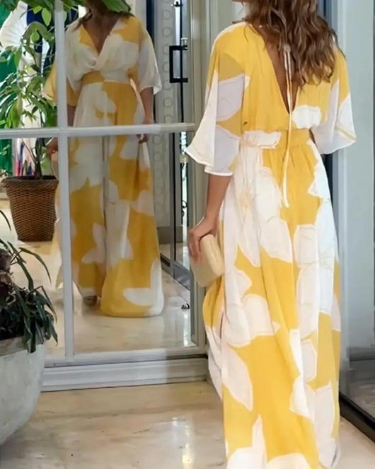 Demi | Leichtes Geblümtes Maxikleid