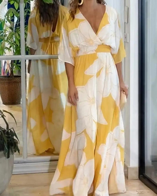 Demi | Leichtes Geblümtes Maxikleid