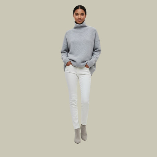 Stefanie | Locker Geschnittener Rollkragenpullover für Damen