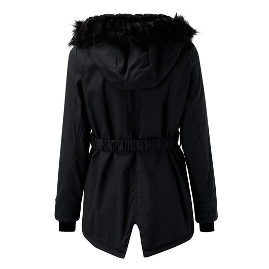 Andrea | Damen Casual Warme Longline Kapuzen Winterjacke