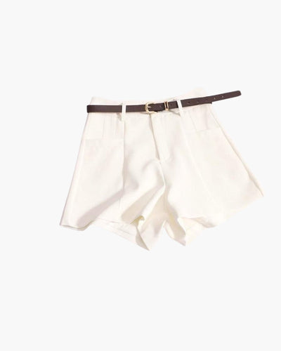 High-Waist Shorts mit weitem Bein