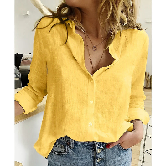 Stefanie  | Damen Lässige Button-Down Bluse