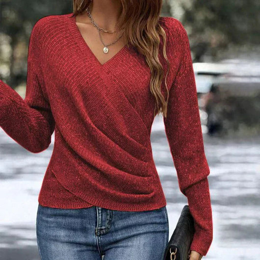 Doris | Damen Frühlings V-Neck Wickeltop