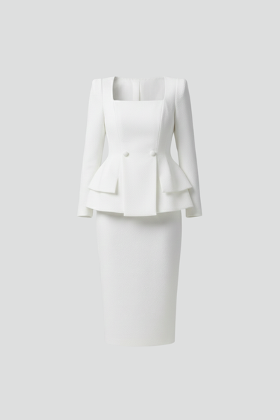 Annika | Damen Modernes Zweiteiliges Rockanzug Set