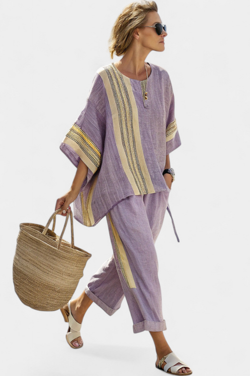 Anzaleira Elegantes Streifen-Set