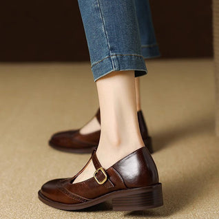 Nadine Leder T-Strap Mary Janes