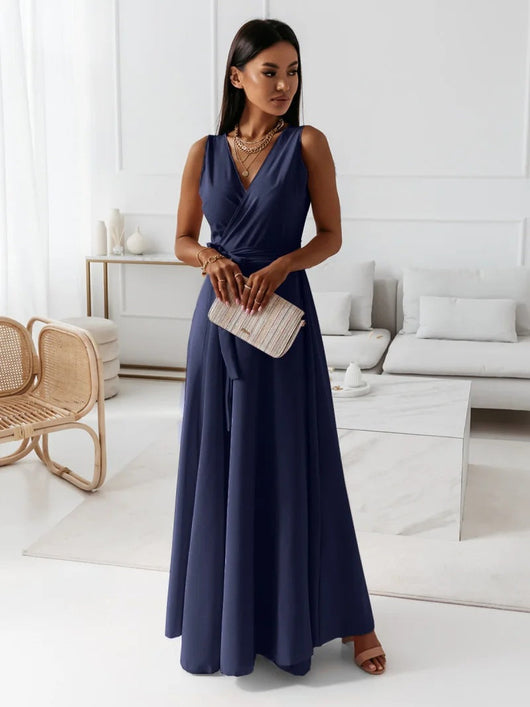 Jessica | Damen Wickel Maxi Kleid für Hochzeitsgäste