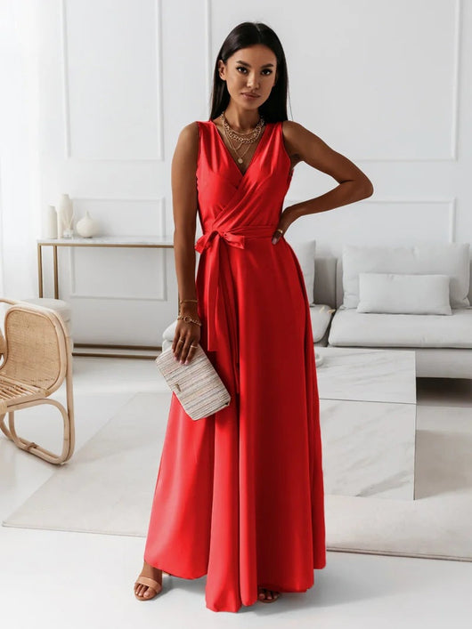 Jessica | Damen Wickel Maxi Kleid für Hochzeitsgäste