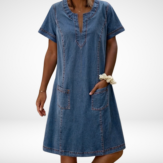 Nicole | Damen Lässiges Sommerkleid mit Taschen