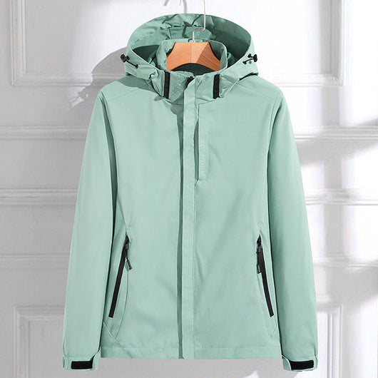 Angela | Damen funktionale Jacke mit Reißverschluss und Kapuze