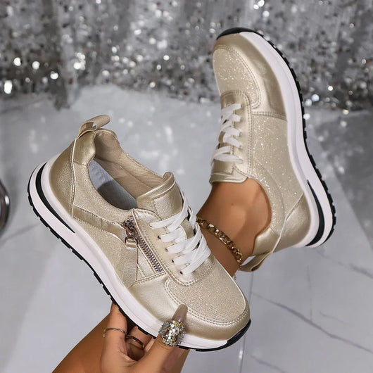 Sienna Metallic Plateau-Sneaker