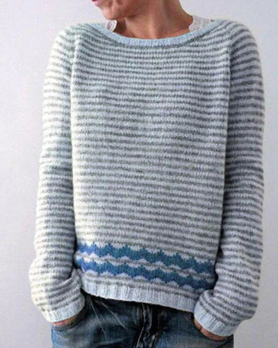Andrea | Damen-Winter-Weihnachtspullover mit nordischem Muster