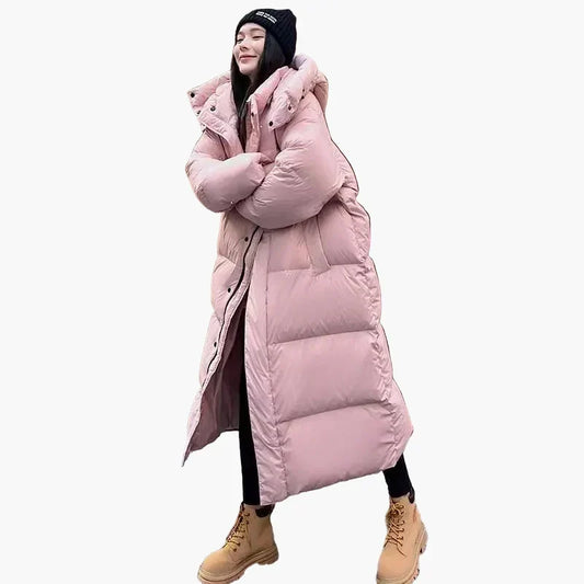 Daniela | Damen Oversized Langer Kapuzen Winter Puffer Mantel