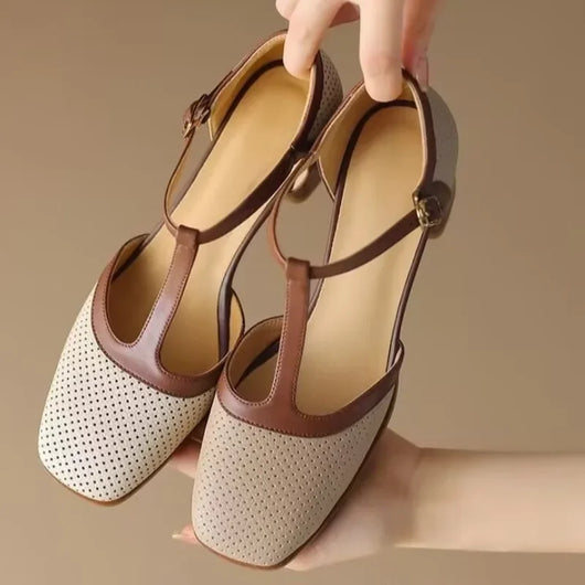 Piper T-Strap Pumps mit Blockabsatz