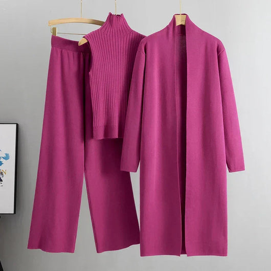 Felicia | Damen Dreiteiliges Hosen-Set mit Lockerer Passform