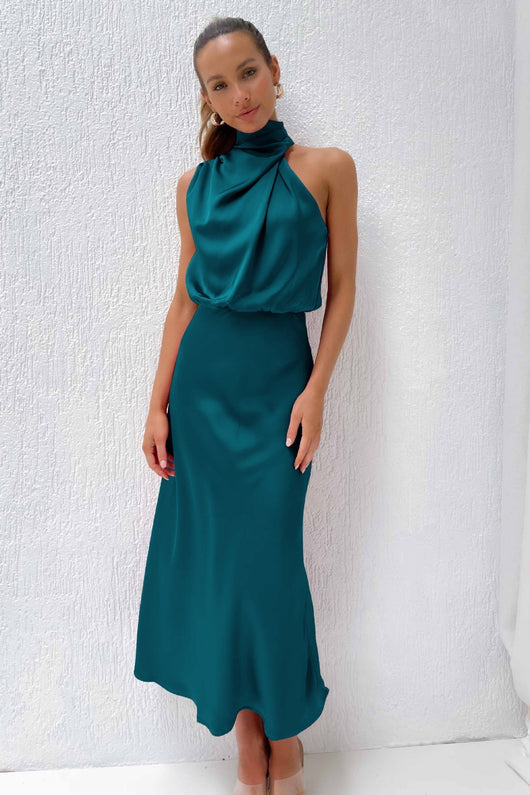 Doris | Damen Schickes Neckholder Abendkleid