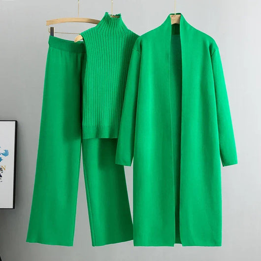 Felicia | Damen Dreiteiliges Hosen-Set mit Lockerer Passform