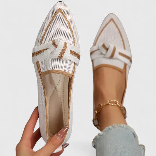 Felicia | Damen Orthopädische Spitz Zulaufende Knoten Loafer