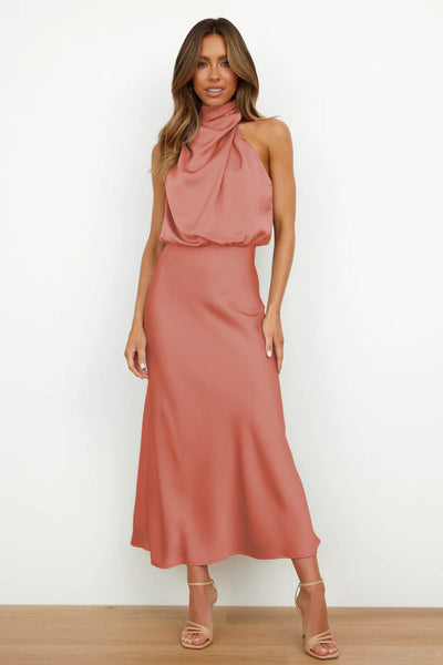 Doris | Damen Schickes Neckholder Abendkleid