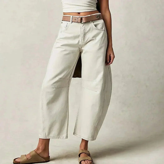 Hanna | Damen High-Waist-Jeans mit lockerer Passform