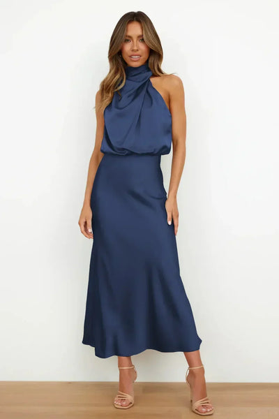 Doris | Damen Schickes Neckholder Abendkleid