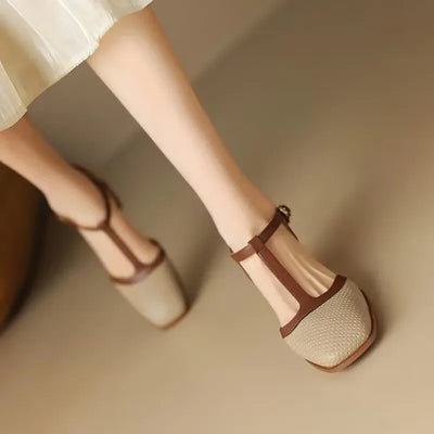 Piper T-Strap Pumps mit Blockabsatz