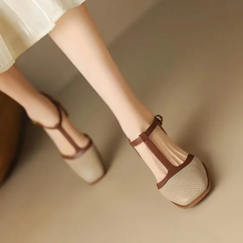 Piper T-Strap Pumps mit Blockabsatz