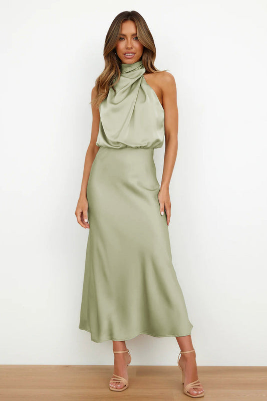 Doris | Damen Schickes Neckholder Abendkleid