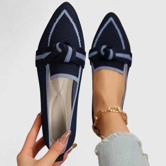 Felicia | Damen Orthopädische Spitz Zulaufende Knoten Loafer
