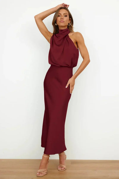 Doris | Damen Schickes Neckholder Abendkleid