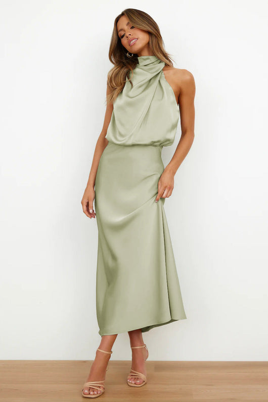Doris | Damen Schickes Neckholder Abendkleid