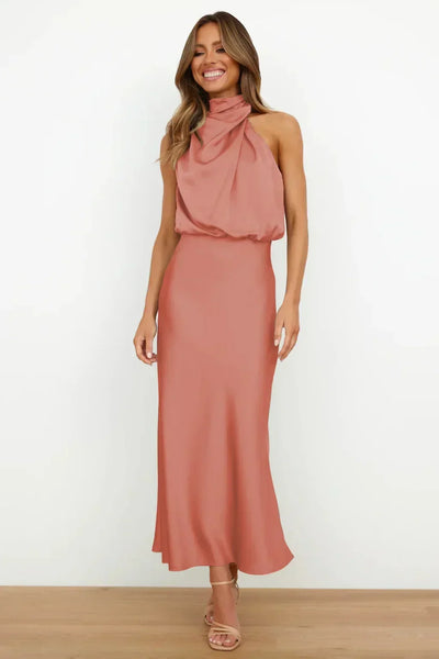 Doris | Damen Schickes Neckholder Abendkleid