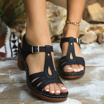 Savona Riemchen-Sandalen mit Blockabsatz