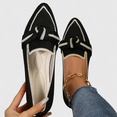 Felicia | Damen Orthopädische Spitz Zulaufende Knoten Loafer